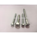 hexagon head wood screw with zinc plated, wood screw Din571